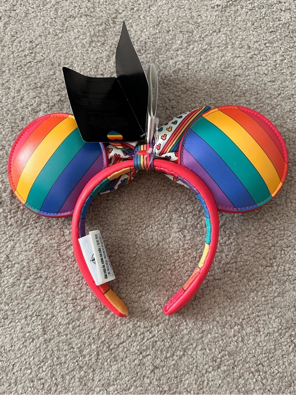 NWT Disney Parks Pride Collection Rainbow Minnie Mouse Ear Headband